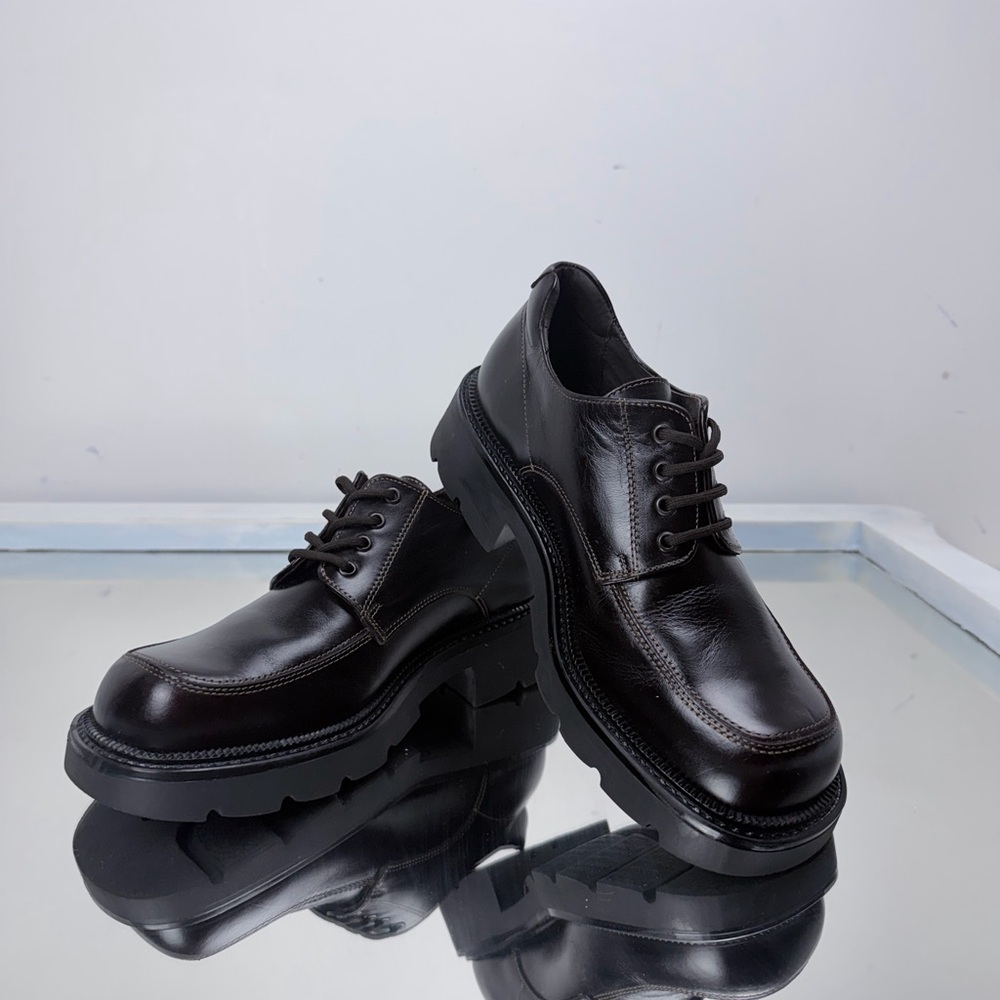 ALDO Black Leather Chunky Derby Shoes – Size 8.5 (41 EU)
